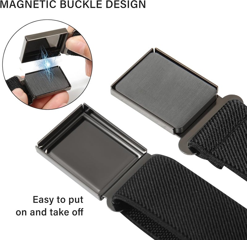 AWAYTR 3 PCS Kids Adjustable Magnetic Belts - Easy to Use Magnetic Buckle Belt for Boys and Girls - Image 2